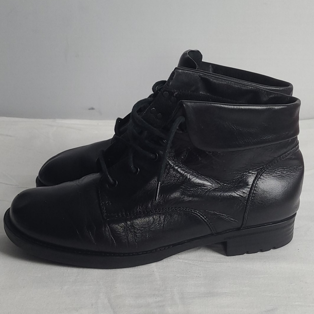 EARTH SHOE CHACO BLACK LEATHER SHOES 10.5W LACE UP - Picture 4 of 16